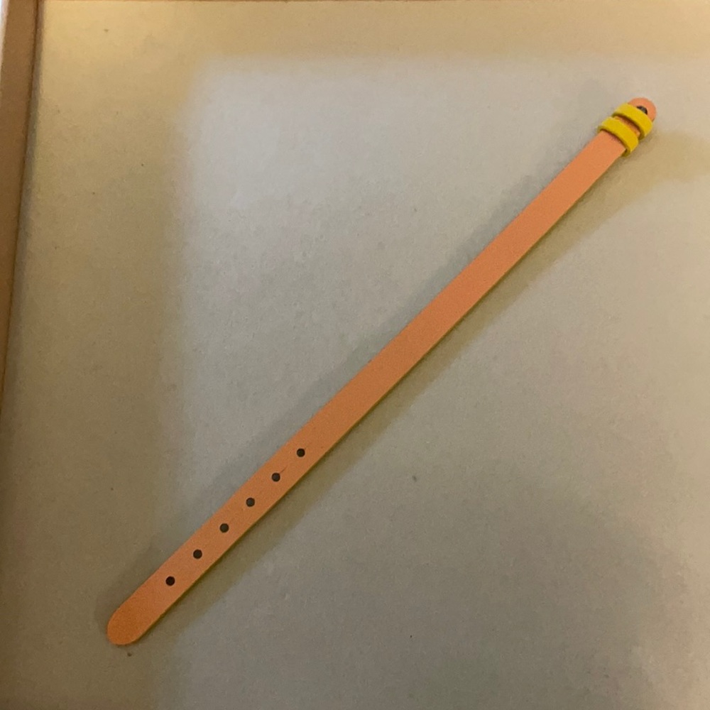 Salmon and sunshine yellow leather KEEP-er